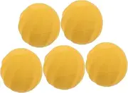 WOFASHPURET 5 Pcs Refillable Containers Stylish Round Ball Lip Gloss Organizer for Plastic Makeup Bottles Yellow for Lipstick Balm