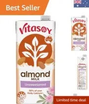 Unsweetened Long Life Almond Milk, 1 Litre Pack of 12