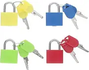 ELAYARD 4pcs Mini Metal Luggage Locks with Keys Keyed Padlocks for Suitcases Backpacks Boxes Laptop Bags Compact Lightweight Multipurpose Security