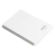 A4 Spiral Graph Notebook 80 Sheets Grid Paper Hardcover Note Pad White