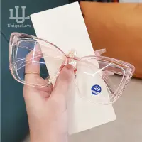 在飛比找蝦皮購物優惠-透明電腦眼鏡框女式男士防藍光圓形眼鏡遮光眼鏡光學眼鏡眼鏡