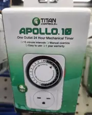 Titan Controls Apollo 10 Single Outlet Timer 240V New