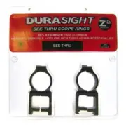 Durasight Z-2 Alloy Vertical Split Weaver Scope Rings - See Thru Black - DS301B
