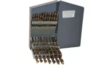 21 Pcs. USA Made 1/16-3/8 x 64ths Heavy Duty 135 Deg. SP/PT HSS Jobber Drill Set