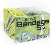 MEDSTOCK Cohesive Bandage 5Cm x 10m LIGHT GREEN, Elastic Self Adherent Tape, Supports Injured Joints and Muscles