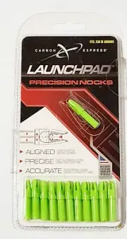 Carbon Express Launchpad Nock .234 Green 12 Pack