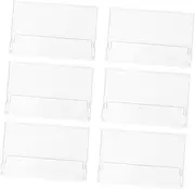 SECFOU 6pcs Transparent Cassette Tape Case Storage Box Cassette Holder Plastic Retro Record Organizer