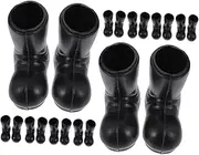 SOPOTUTU 10 Pairs Mini Xmas Santa Claus Shoes Decorative Boot Statues Miniature Shoes Models for Dollhouse Accessories Festive Decor