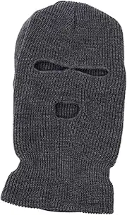 [CATIEBYE] Knitted Hat Bonnet for -Hole Knitted Full Face Cover Knit Full Face Balaclava Bonnet Silk Helmet Sun Cover Cap Hat for Warm Balaclava Bucket Hat Head Scarf Yarn Grey
