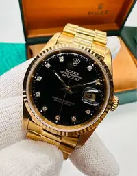 在飛比找Yahoo!奇摩拍賣優惠-Rolex 勞力士 datejust 16238 全金黑面鑽