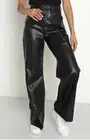 Levis Premium 70s High Rise Flare Faux Leather Women Pants Black Sz 29x32 NWT