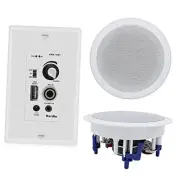 Home Audio Package Wall Mount Control Bluetooth Amplifier Receiver System
