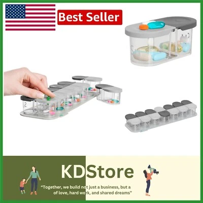 Magnetic Weekly Pill Box - 12.5 inch Detachable Organizer for AM/PM Doses