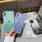 For iPhone 14 11 12 13 Pro Max X XR Sparkle Glitter Bling Cover Girl Ladies Case
