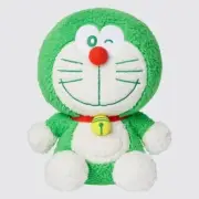 UniqloX Doraemon Sustainability Mode Plush Doll 2023 Green 21cm BRAND NEW