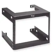 Wall Mount Rack with 8 Rack Mount Spaces (8U) - Heavy-Duty 19" Open Frame Server