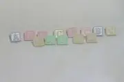 Novelty Buttons Mix (new) 3/8" (13) ABC BLOCKS - MIXED