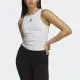 【adidas 愛迪達】背心 女款 運動背心 慢跑 亞規 三葉草 TANK RIB 白 IB9111