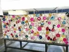 Mix Agate Stone Dining Table Top Handmade Bar & Kitchen Countertop Modern Arts