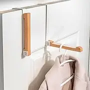 2 Pcs Over The Door Hanger Folding Clothes Drying Rack, Folding Hanging Rack for Indoor Laundry Room, Space Saving Over Door Drying Rack, Portable Clothing Hanger Hook Collapsible