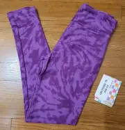LuLaRoe Gigi + Jax Witchful Thinking Tween Leggings Purple Tie Dye NWT