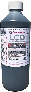 Leather Dye Black for Sofas, Shoes, Handbags, Car Seats, Jackets | Colourant Kit With Built-in Sealer | Hard Wearing, Scuff and Scratch Resistant for Vinyl | Restores Worn Leather