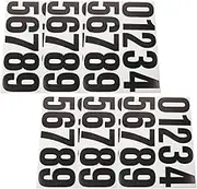 TOGEVAL 6Sheets Large Number Stickers Self Adhesive Vinyl Decals for Bins Mailboxes and Address Boards DIY Number Stickers for Indoor Outdoor Use