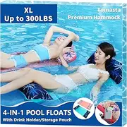 Soft Fabric Pool Floats Adult, Lake Floats for Swimming Pool, Adults Size Mesh Premium Pool Hammock,Water Inflatable Pool Lounger-Chair-Raft-Drifter-Saddle-Drink hodle,Luxury Inflatable Pool Float.