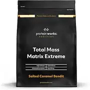 THE PROTEIN WORKS Total Mass Matrix Extreme Protein Powder | Mass Gainer | High Calorie Weight Gainer | With Glutamine, Creatine & Vitamins | Salted Caramel Bandit | 2.12 kg