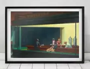 IT's Pennywise in Hopper's Nighthawks - Original Collage Artwork