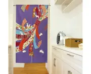 Door Curtain Fabric Japanese-style Cute Bath Cat Household Kitchen Half Curtain Partition Bathroom Bedroom Hole-free