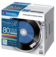 Verbatim Blank Music CDR Discs 80min 24x CD-R Color Mix MUR80PHS20V1 From Japan