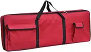 kowaku Electric Keyboard Piano Gig Bag, 61 Keys Keyboard Carrying Bag, Portable Thick Padded Storage Bag with Handles and Dual Zipper for Musician Travel, Red