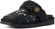 [ARIAT] Women's Indoor/Outdoor Warm Comfortable Jackie Square Toe Exotic Slippers with Suede Leather Uppers