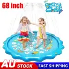SALE 170CM Kids Sprinkler Water Mat Splash Play Pad Inflatable Spray Pool Toy AU