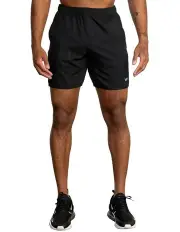 [RVCA] Yogger IV Elastic Waist Shorts 17 in Black