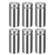 Glass Standoff Mount Stainless Steel Wall Standoff 19mm Dia 42mm Length 6 Pcs