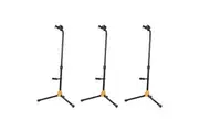 3PK Hercules Single Guitar Stand Holder Floor Rack AGS Auto Grip w Rest MC6 BLK