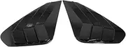 Compatible for Toyota RAV4 2019 2020 2pcs Carbon Fiber Look Style 1/4 Quarter Car Side Window Scoop Cover Five Slot Open Louvers Cover Vent(Black Chrome)