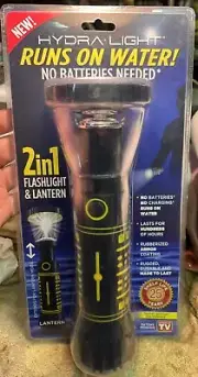 Hydra Light, 2-in-1 Water Powered Flashlight & Lantern, Rugged/Durable Unopened