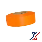 Neon Orange High Visibility Flagging Tape / Camping Ribbon by X1 Tools
