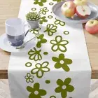 Corelle Crazy Daisy Pyrex Inspired Table Runner, Spring Blossom Green