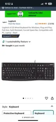 Logitech K120 Plug and Play USB Keyboard