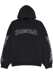 Balenciaga Diy Metal Hooded Cotton Sweatshirt - Black - 2 (UK38 / M) 2 (UK38 / M)