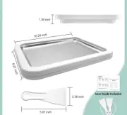 Ice Cream Maker/Pan/Roll - Frozen Yogurt, Sorbet, Gelato - Family Turquoise