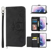 MCC For Samsung Galaxy S21 Ultra Wallet Case Cover Extra Card Slots w/ Strap G998 [Black]