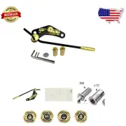 Professional Tune-O-Matic Guitar Bridge Stop Bar Tailpiece Tremolo - Black+Gold