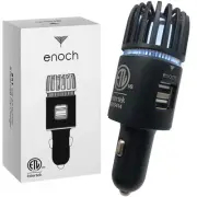Car Air Purifier Premium Air Ionizer - 12V Plug-In Ionic Ozone Deodorizer Acc...