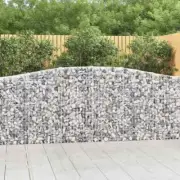 NNEVL Arched Gabion Basket 400x30x100/120 cm Galvanised Iron