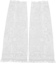 [Healeved] Lace Wrist Cuffs Wedding Bridal Gloves Fingerless Lace Gloves for Women Wedding Dress Accessory
